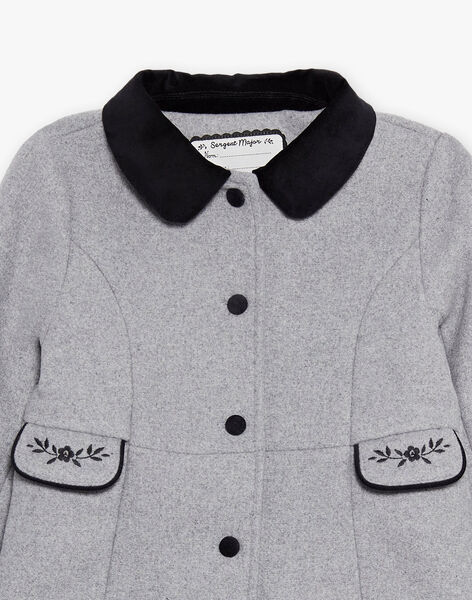 Manteau gris col Claudine DRAMATETTE / 22H2PFM1MANJ922