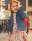 Veste en jean brodée bleu foncé FEVIETTE / 23E2PFB1VESK005