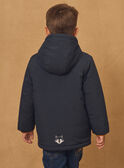 Parka 2 en 1 bleu foncé ou marron matelassé à manches longues Garçon NINCARAGE / 25H3PGE2PARC214
