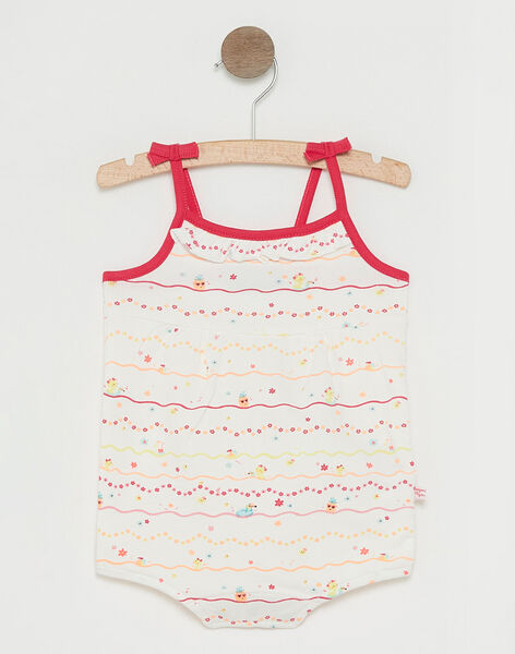 Barboteuse Imprimee Ecrue Bebe Fille Ensemble Combinaison Et Salopette Bebe Sergentmajor