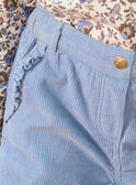 Pantalon bleu en velours côtelés LARABETTE / 24H2PFS1PAN205