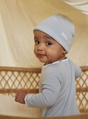 Grenouillère bébé pieuvre en tubic bleu et son bonnet naissance garçon COLE_B / 22E0NGI1GREC227