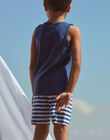 Débardeur et short bleu marine et blanc en jersey FRUPLAGE4 / 23E3PGU3ENS622