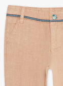 Pantalon sable en lin enfant garçon CIBLOAGE / 22E3PGJ1PAN812