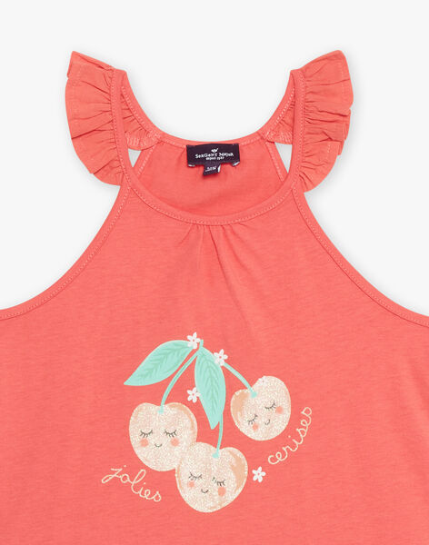 Débardeur et jupe short rouge et bleu en jersey FRUVETTE / 23E2PFU2ENSF507