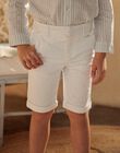 Bermuda blanc à broderie FREPERAGE / 23E3PGI1BER000