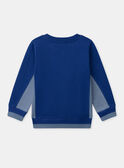 Sweat-shirt bleu imprimé chien à manches longues Garçon NUFLEAGE / 25H3PGQ1SWEC209