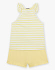 Débardeur et short jaune et blanc en jersey FRUBETTE / 23E2PFU3ENS001