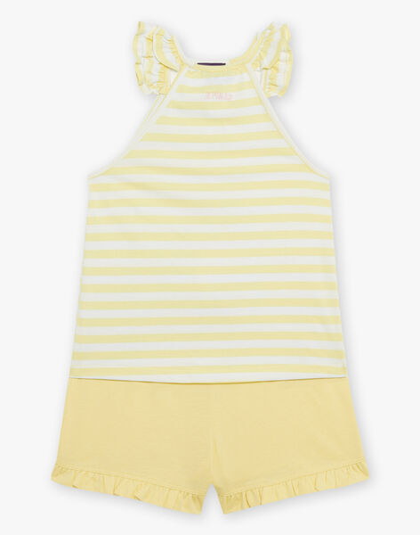Débardeur et short jaune et blanc en jersey FRUBETTE / 23E2PFU3ENS001