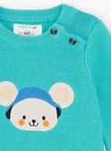 Pull bleu turquoise ZAKEVIN / 21E1BGJ1PULG621