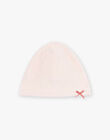 Grenouillère en velours et bonnet assorti rose bébé fille DONA_B / 22H0NF12GRE307
