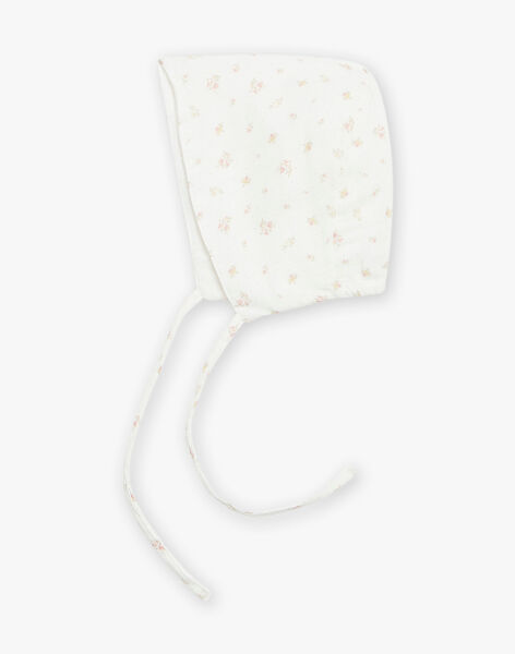 Béguin vanille à imprimé fleuri en double gaze de coton FUMATHILDE / 23E0AFY1CHA114