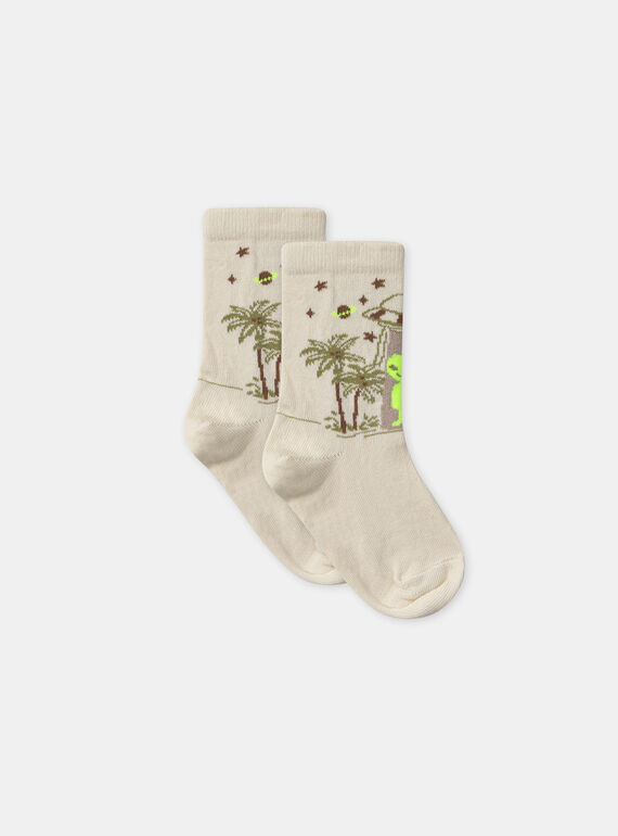 Chaussettes jacquard extraterrestre MLETAGE / 25E4PGO1SOQ114