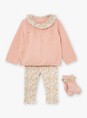 Ensemble haut, pantalon et chaussettes bois de rose LOELYS / 24H0CF11ENS312
