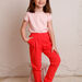 Pantalon de jogging rose à poches volantées enfant fille