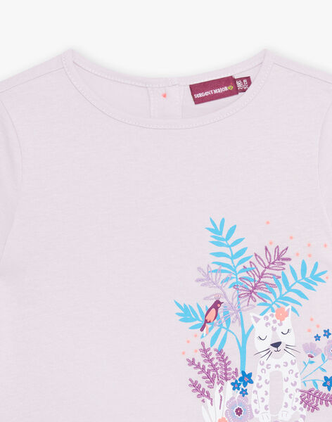 T-shirt mauve à motif léopard DANYETTE / 22H2PF51TMC320