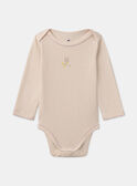 Lot de 3 bodies bébé fille à manches longues en coton issu de l'agriculture biologique MEJEANNE / 25E5BF41BDL001