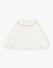 Chemise en double gaze de coton écru DACELIA / 22H1BFD1CHE001