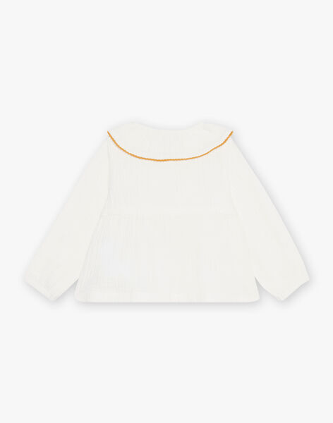 Chemise en double gaze de coton écru DACELIA / 22H1BFD1CHE001