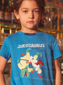  T-shirt bleu dino KLAGAGE / 24E3PGN2TMC701