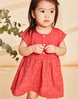 Robe bi-matière coquelicot FAWINONA / 23E1BFQ1ROBF505