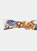 Bandeau blanc à imprimé fleurs et poissons multicolores KAZELIE / 24E4BFS1BAN001