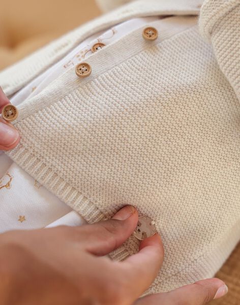 Gilet en tricot beige FORBES / 23E0CG61GILA011