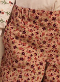Pantalon fleuri en velours LOIPLETTE / 24H2PFU1PANK007