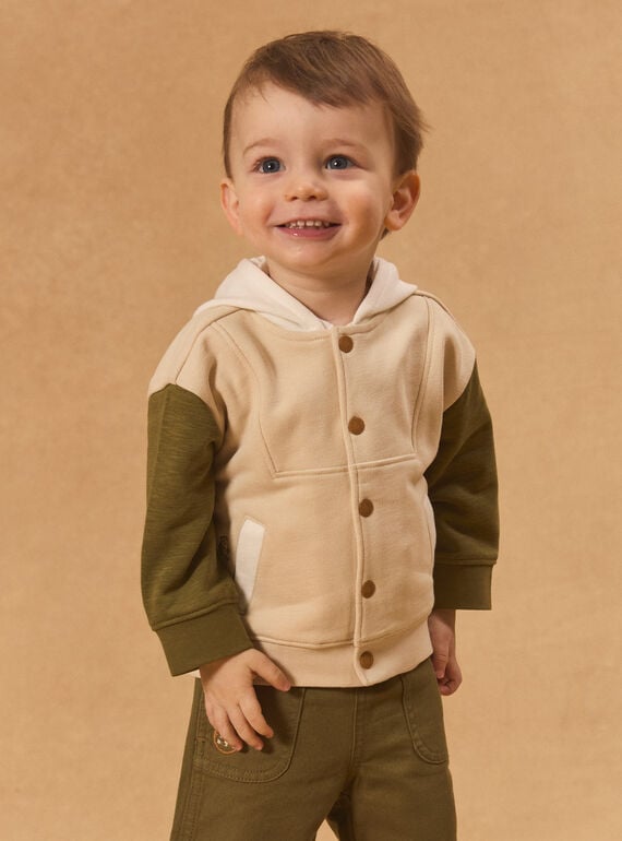 Gilet à capuche tricolore MAOCTAVE / 25E1BGO1GIL080