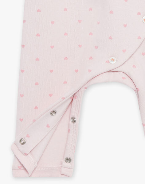Grenouillère rose clair avec coeur FECOLINE / 23E5BF21GRE321