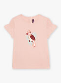 T-shirt rose pâle avec perroquet FITETETTE / 23E2PFD2TMCD300