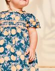 Robe et culotte bleu-vert en satin à fruits FAPAULINE / 23E1BFO1ROB608