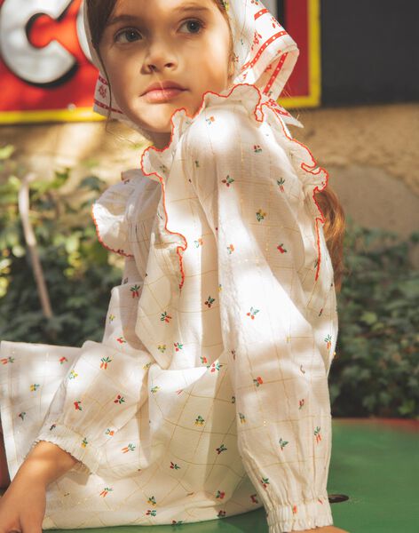 Robe écrue à volants FEDRETTE / 23E2PFB1ROB001