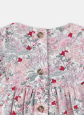 Robe fleuri à smocks LANOEMIE / 24H1BFQ1CHS001