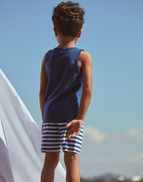 Débardeur et short bleu marine et blanc en jersey FRUPLAGE4 / 23E3PGU3ENS622