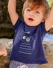 T-shirt bleu nocturne avec animaux FAMAEL / 23E1BGN1TMC713
