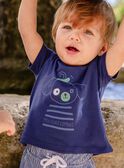 T-shirt bleu nocturne avec animaux FAMAEL / 23E1BGN1TMC713