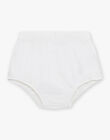 Robe et culotte blanches à imprimé fleuri FASISI / 23E1BFS1ROB001