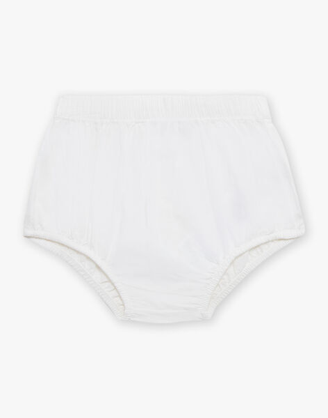 Robe et culotte blanches à imprimé fleuri FASISI / 23E1BFS1ROB001