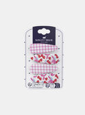 Barrettes vichy et fleurs MLOBOLETTE / 25E4PFN4BRT302