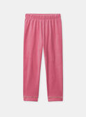 Pyjama rose en velours avec patch chat Fille NUIVOLETTE / 25H5PFB3PYJD300