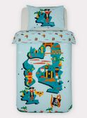Parure de lit bleu turquoise motif pirate  TIPARURPIR2 / 20EZEN73PLRC218