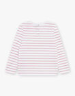 T-shirt marinière rose et blanc DROMARETTE 1 / 22H2PFQ1TML001