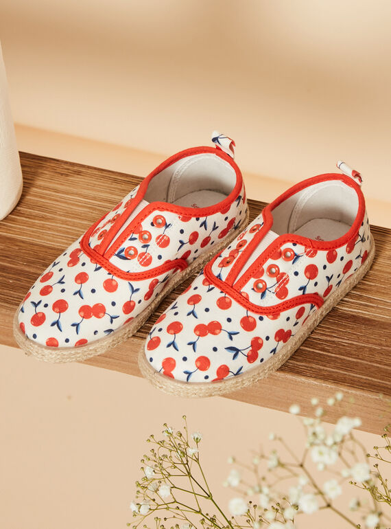 Slip-on écru à imprimé cerises FABALETTE / 23N10PF41D16001