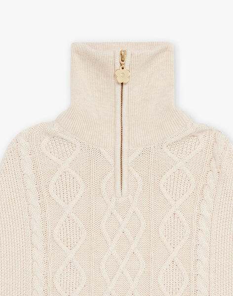 Poncho écru en maille torsadée DOPOCHETTE / 22H2PFF1PONA011