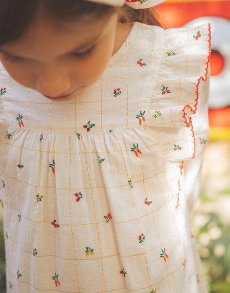 Robe écrue à volants FEDRETTE / 23E2PFB1ROB001