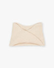 Snood beige en tricot FRASNOETTE / 23E4PF51SNO808