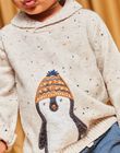Pull beige en tricot fantaisie chiné DASALOUIS / 22H1BGY1PULA010