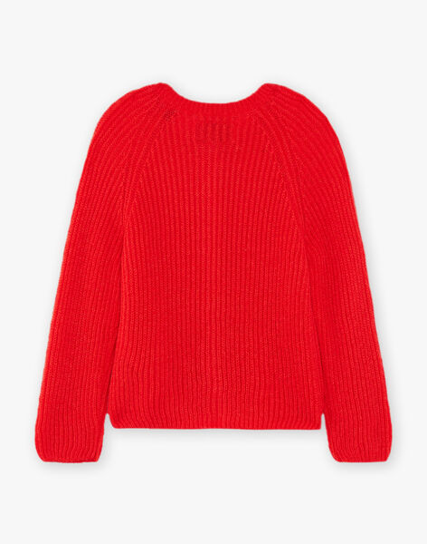 Gilet côtelé rouge FEREDETTE / 23E2PFB2CAR050