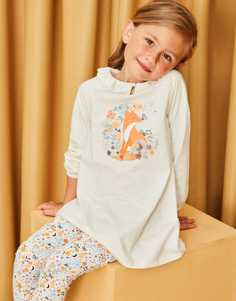 Chemise de nuit en jersey et legging à motifs renard et fleurs DOUNAETTE / 22H5PF22CHN001